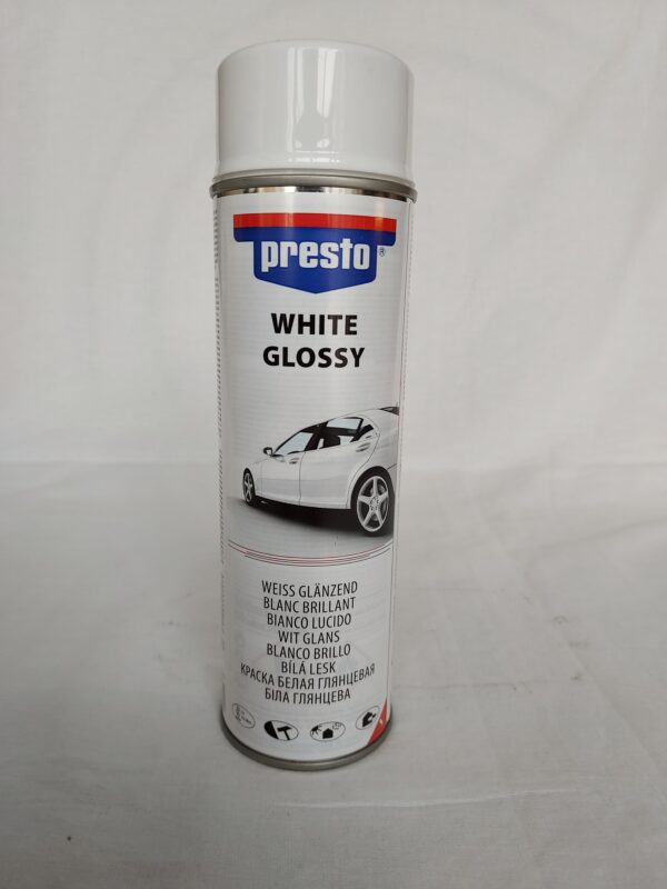 Witte glansverf spuitbus 500 ml.